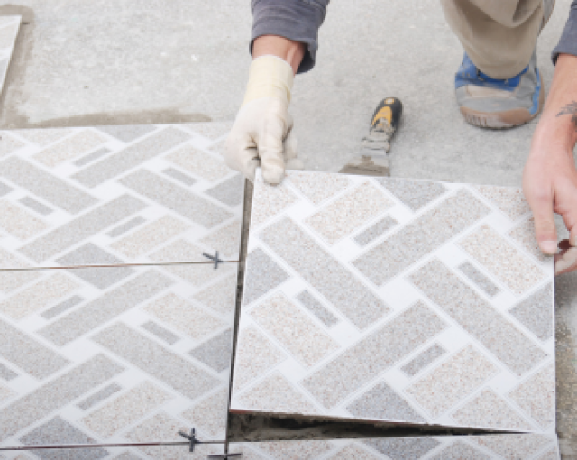 tiling and grouting block